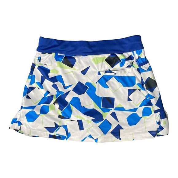 Grand Slam Skort Women's Small Blue Abstract‎ Print Side Pleat Tennis Pickleball - Picture 2 of 12
